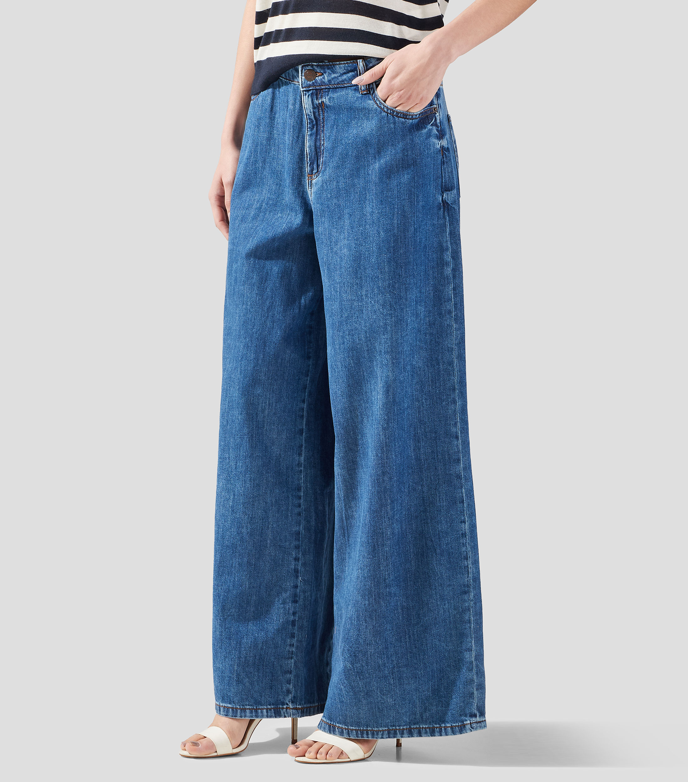 Jeans wideleg palazzo Mujer